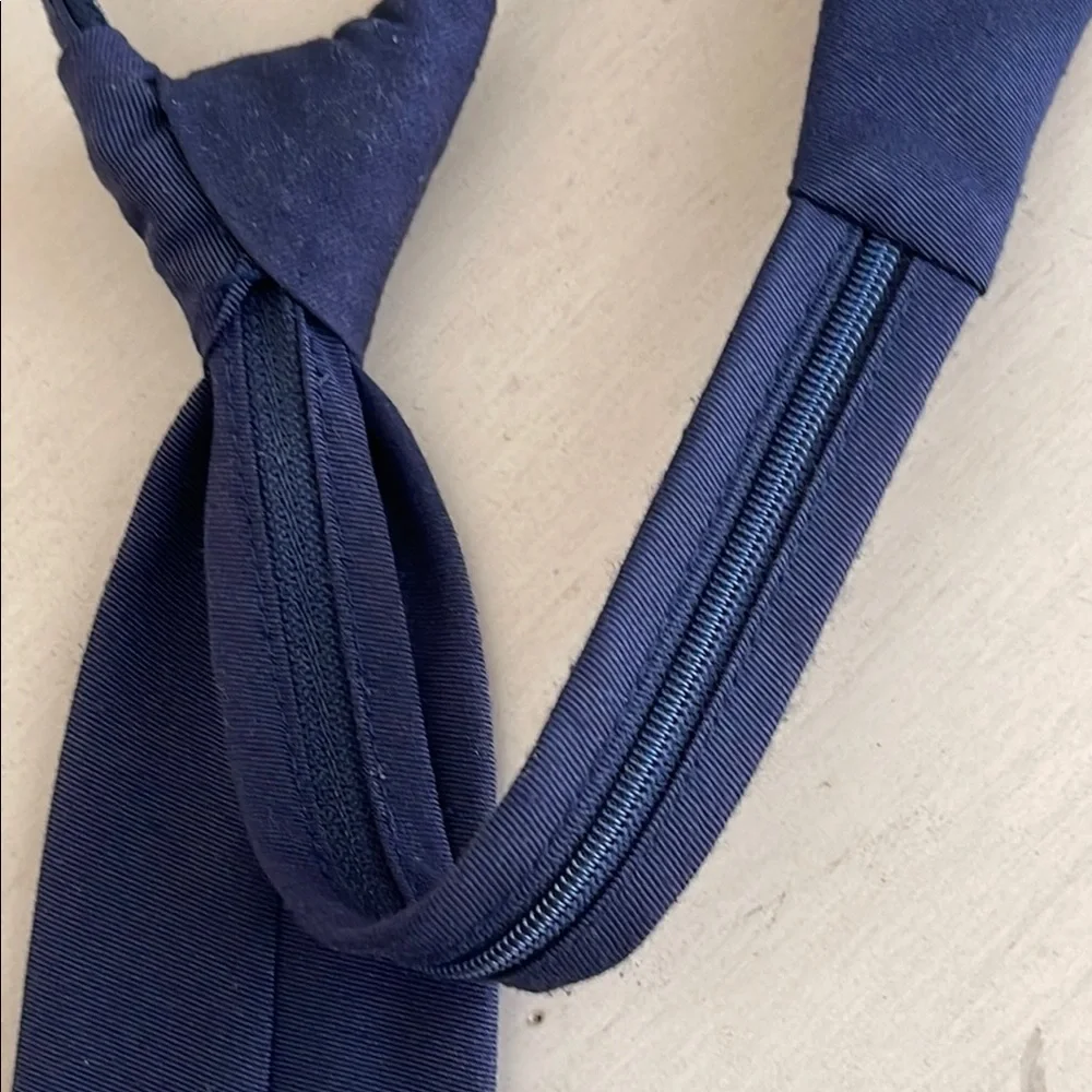 LITTLE BOY CLASSIC NAVY BLUE ZIPPER TIE